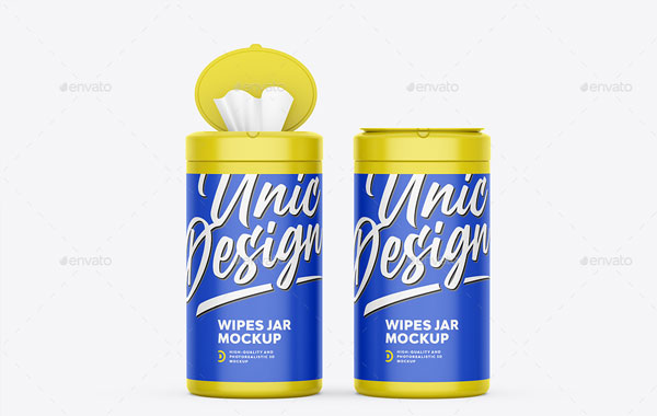 Wipes Jar Mockup