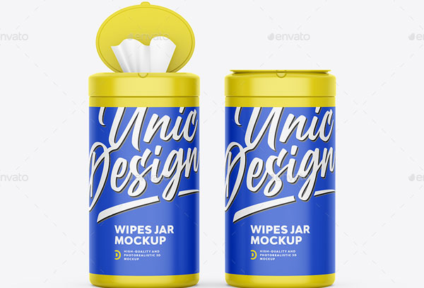 Wipes Jar Mockup