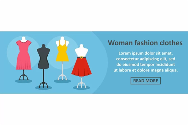 Woman Fashion Clothes Banner