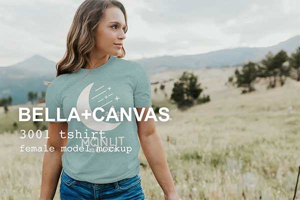 Women's Bella Canvas T Shirt Mockup