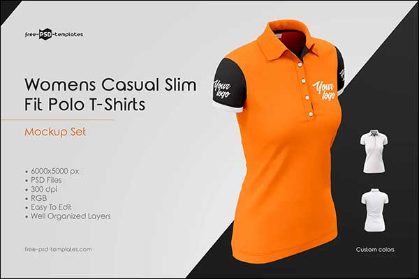 Women's Polo T Shirts Mockup