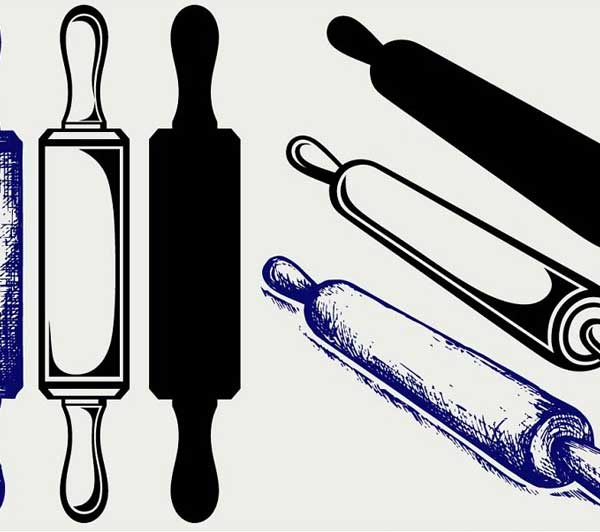 Wooden Rolling Pin Mockups