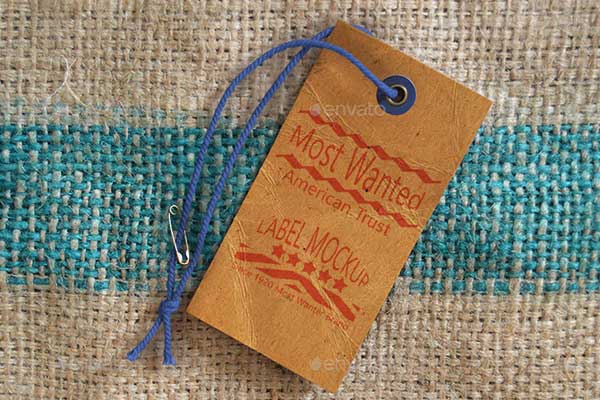 Wooden Tag Mockup Template