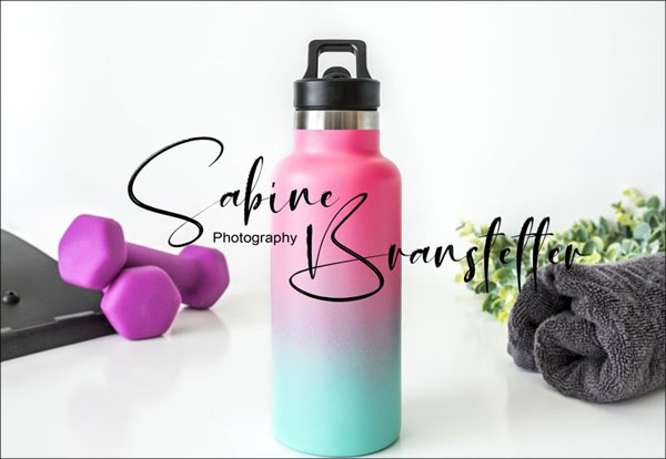 Workout Water Bottle Mockup