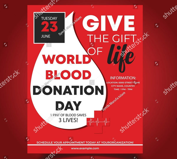 World Blood Donation Day Flyer Design Download