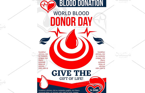 World Donor Day Poster Template