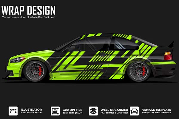 Wrap Van with Car Wrap Mockups