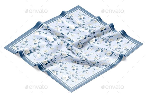 Wrapped Silk Scarf Mockups Download