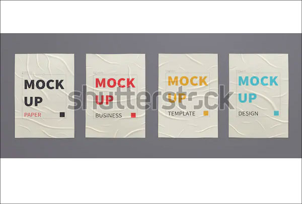 Wrinkled Wet Street Posters Mockups