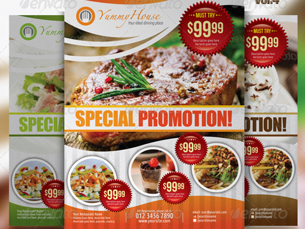 Yummy House Restaurant Flyer
