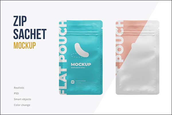Zip Sachet Mockup Templates