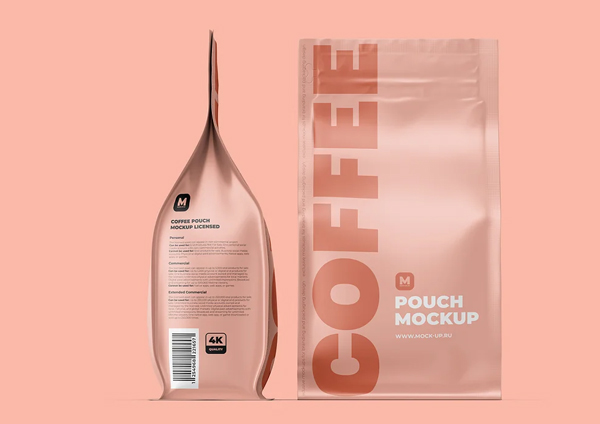Zip Coffee Pouch Mockup