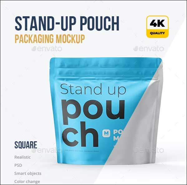 Zip Stand-up Pouch Mockup